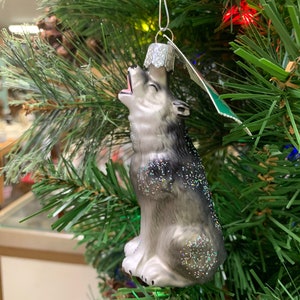 Howling Wolf Tree Ornament Old World Christmas 12163