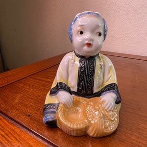Porcelain Lusterware Japanese Man