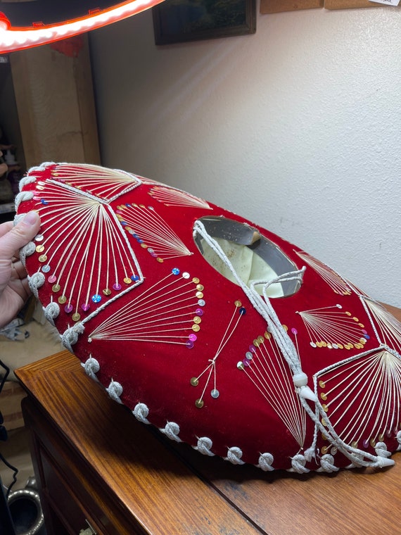 Pigalle Sombrero XXXXX Red Sequin Handmade in Mex… - image 8