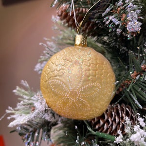 Sand Dollar Glass Seashell Ornament Old World Christmas