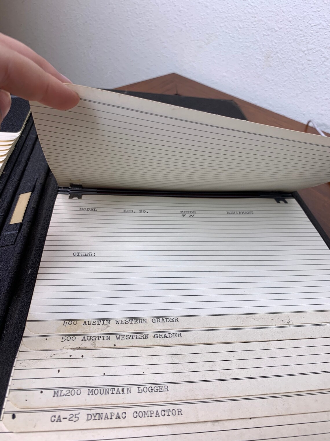 Index Card Logging Ledger Acme Visible Records Inc Etsy