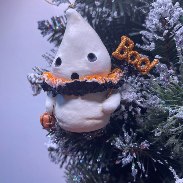 Bethany Lowe Little Boo Ghost Trick or Treater Halloween Ornament