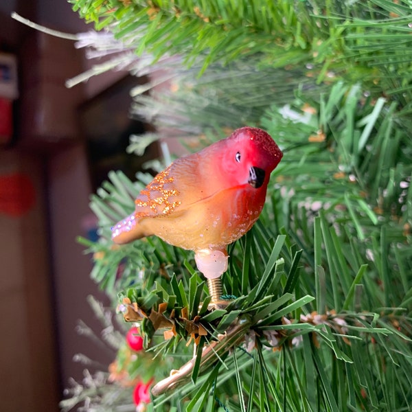 Clip on Birds Glass Birds Old World Christmas Ornaments