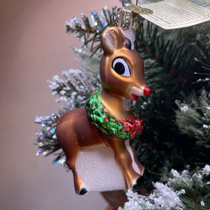 Rudolph the Red Nosed Reindeer Ornament Old World Christmas - Etsy UK