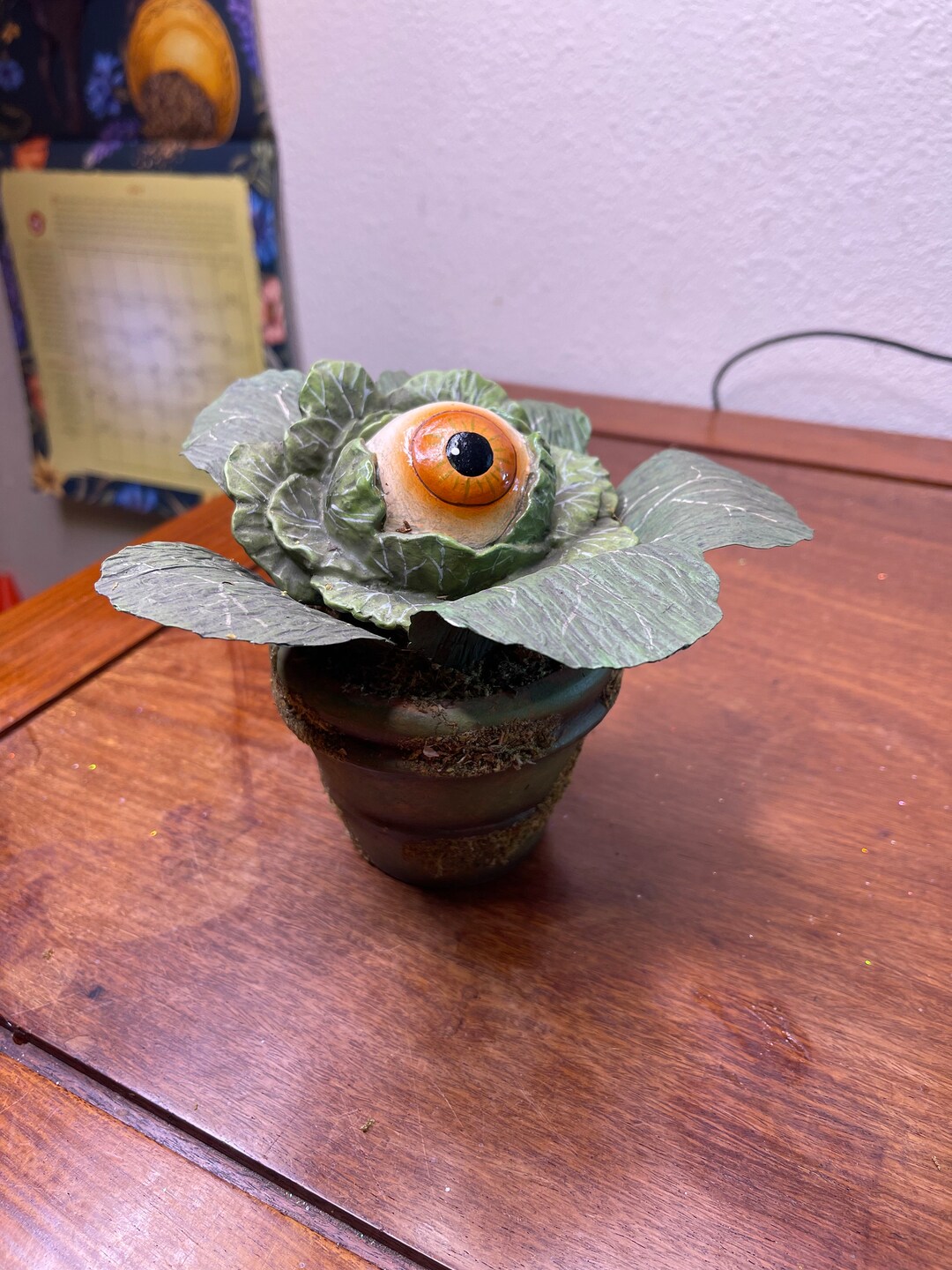 Eerie Eyeball Lettuce Halloween Figurine Bethany Lowe Etsy