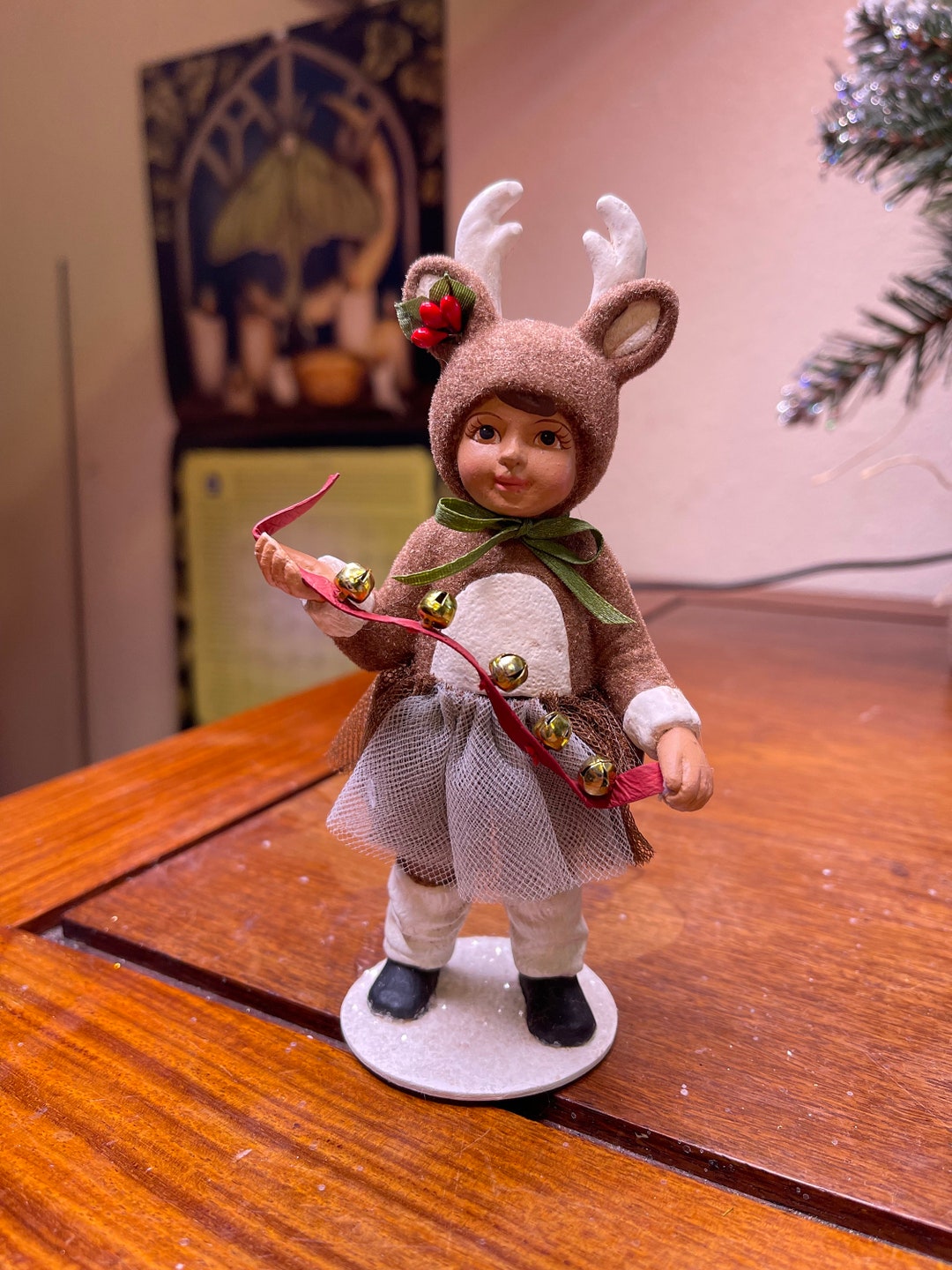 Grande Figurine Bethany Lowe "Santa In A One Horse Open Sleigh" 22" TD1161