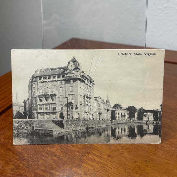 Gothenburg Main St. German RPPC B&W Post Card