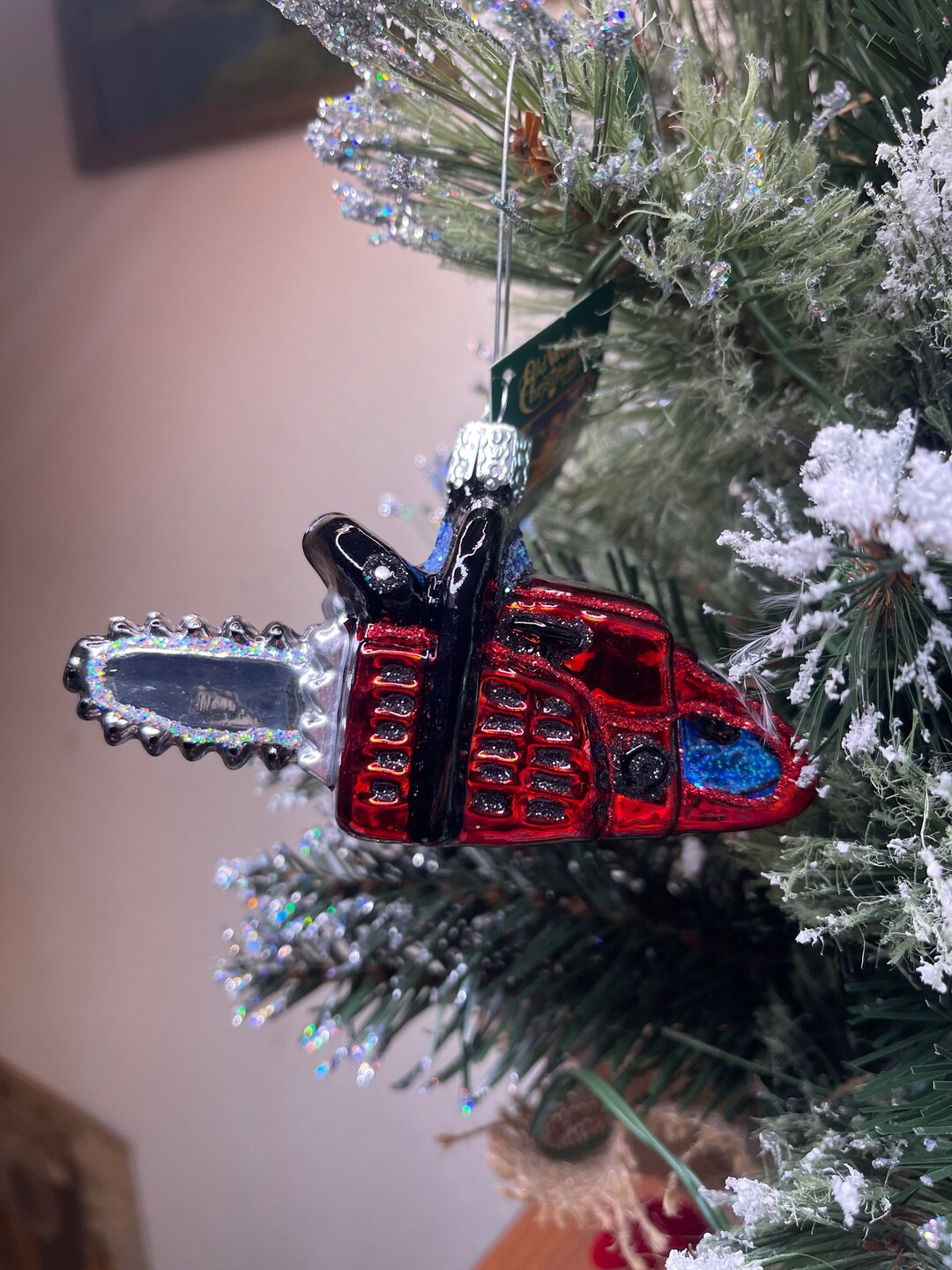 PNW Chain Saw Ornament Old World Christmas - Etsy 日本