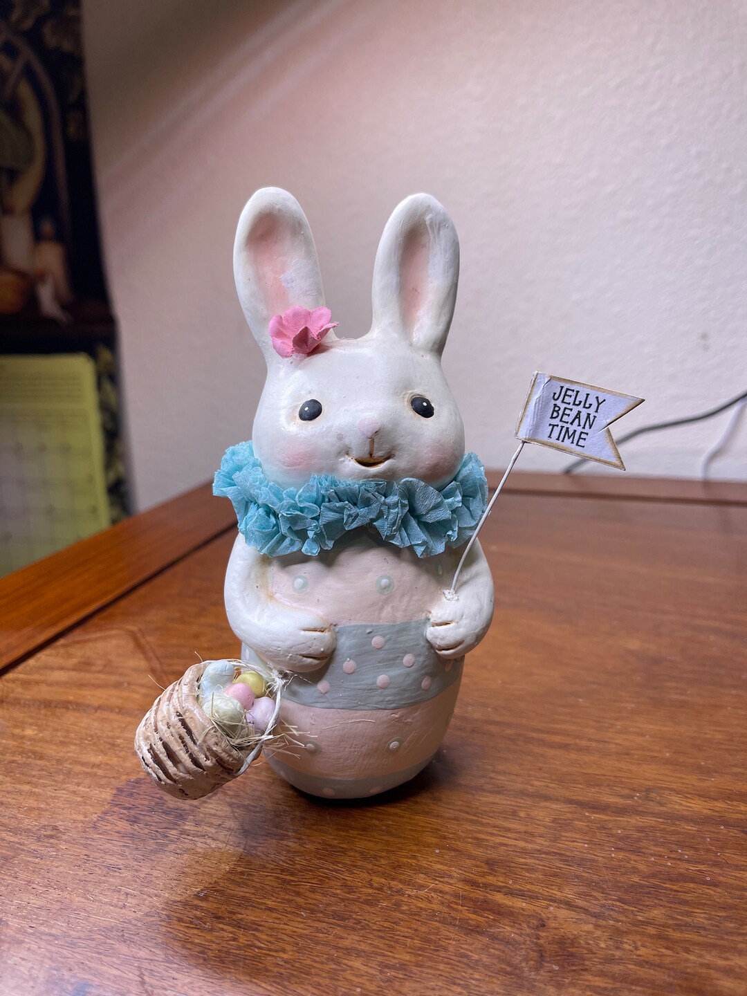 Bethany Lowe Jelly Bean Easter Bunny Egg Hunt Easter Figurine Etsy