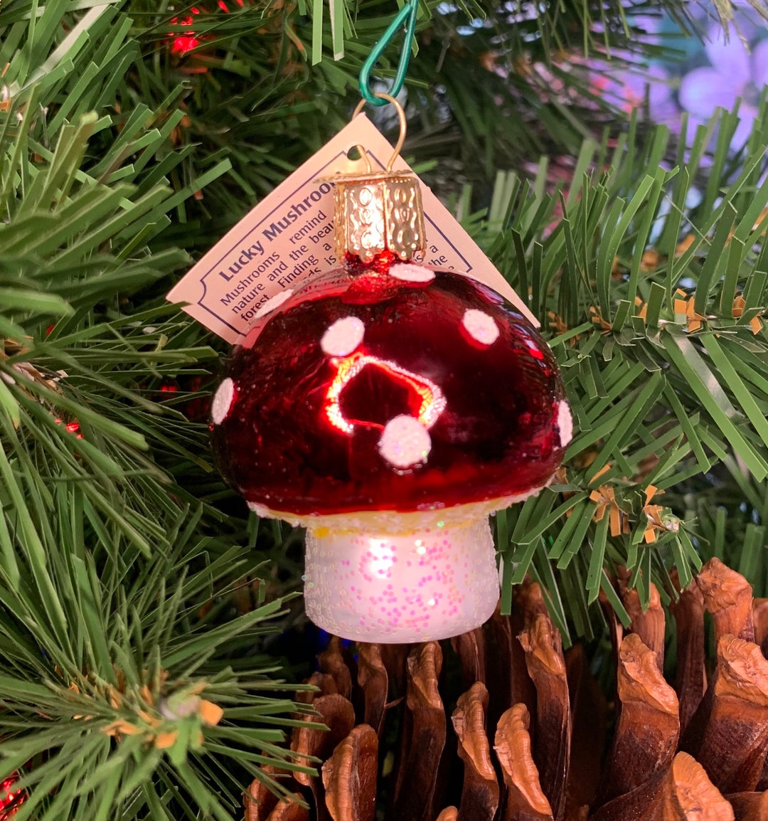 Lucky Mushroom Ornament Old World Christmas 28118 - Etsy
