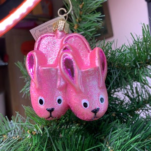 Bunny Suit Slipper Ornament Old World Christmas