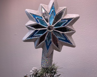 Glass Snowflake Old World Christmas Tree Topper
