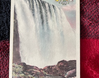 Beautiful Colorized Niagra Falls White Border Post Card