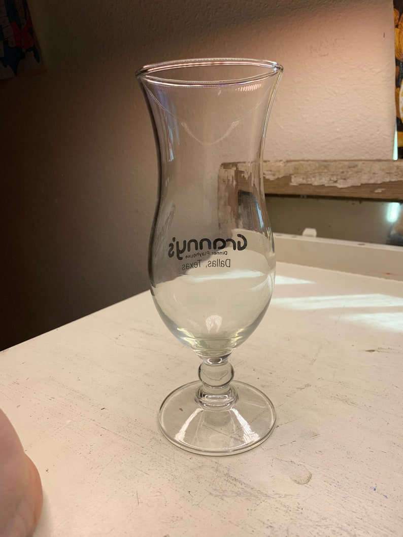 Grannys Dinner Playhouse Dallas Texas 80s Margarita Glass Etsy