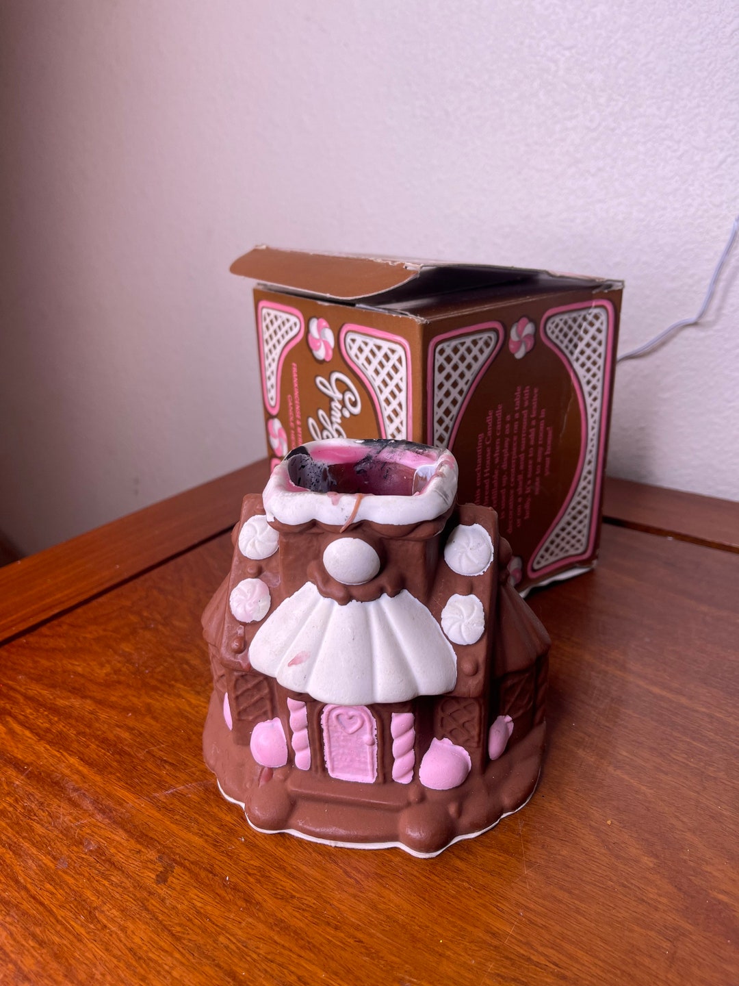 Vintage 1977 Avon Gingerbread House Display Candle Christmas Etsy
