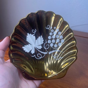 1950s Grays Pottery gold bowl