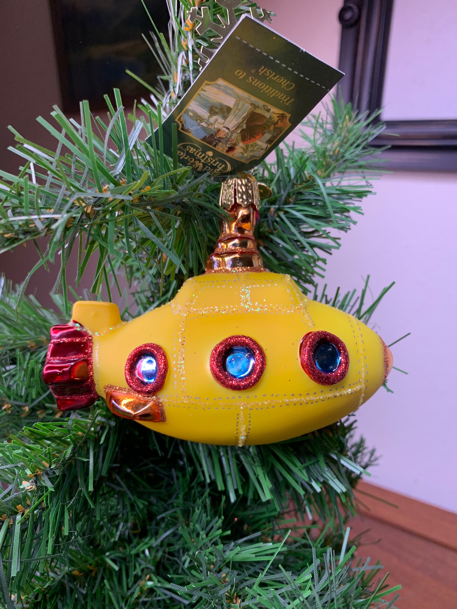 Old World Christmas Yellow Submarine Ornament Etsy
