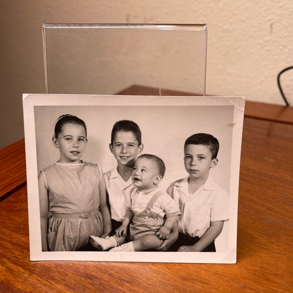 B&W 1950s Family Photo