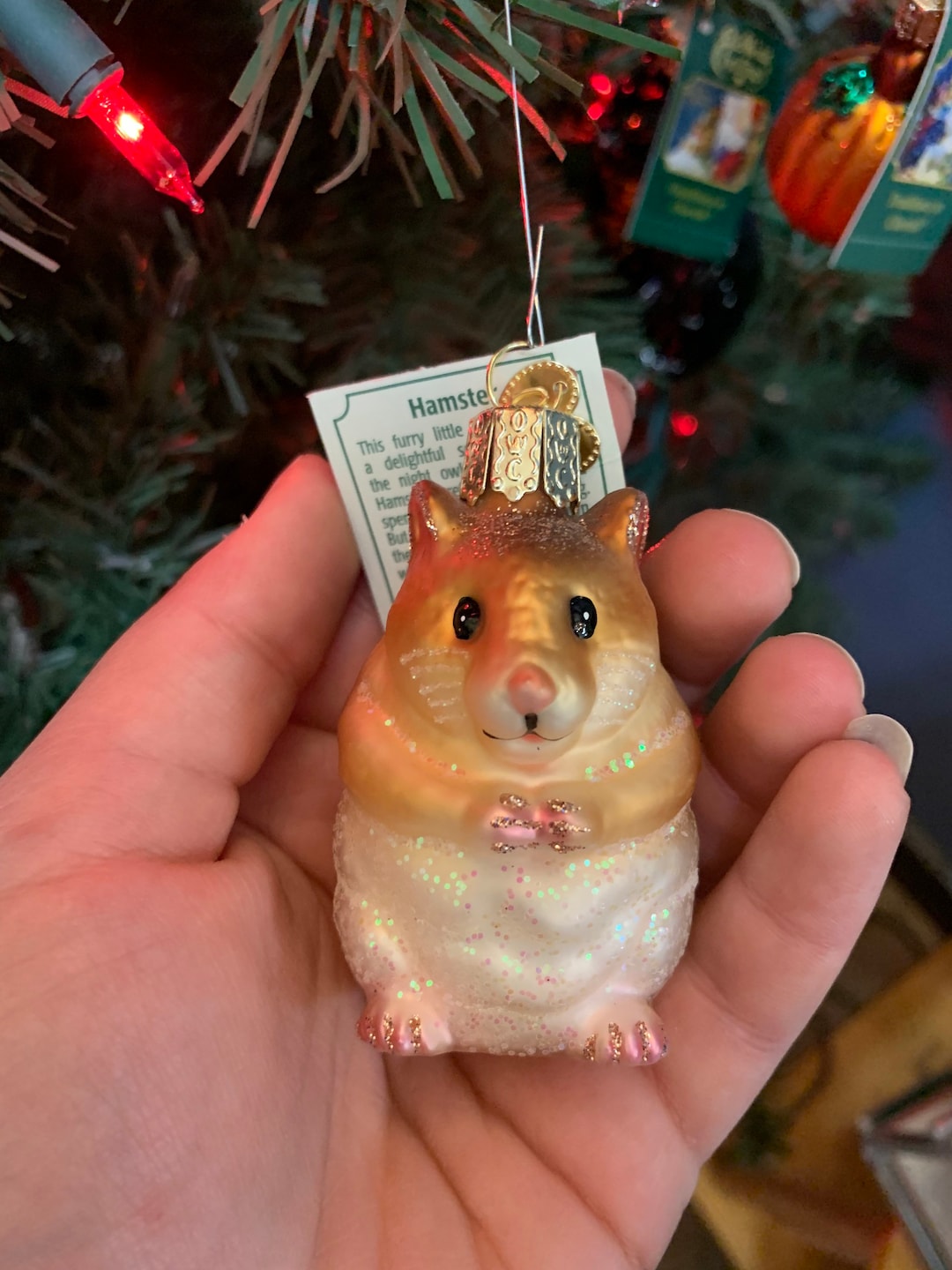 Hamster ornament delicate personalized