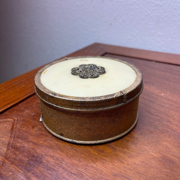 Antique Powder Jar Etsy