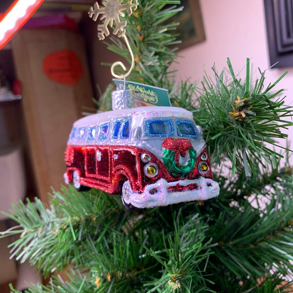 Old World Christmas VW Van Antique Car Ornament