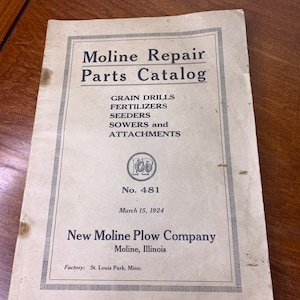 Moline Repair Parts Catalog No. 481