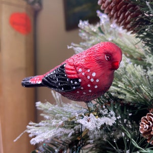 Strawberry Finch Old World Christmas Clip On Ornament