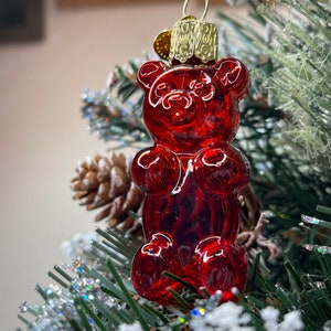 Glass Jelly Bear Ornament Old World Christmas