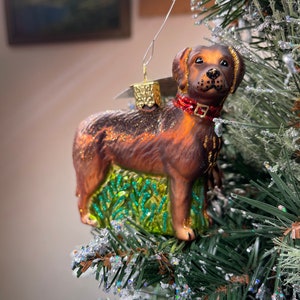 Chocolate Labrador Dog Ornament Old World Christmas