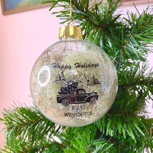 Glass Forks Washington Twilight Ornament