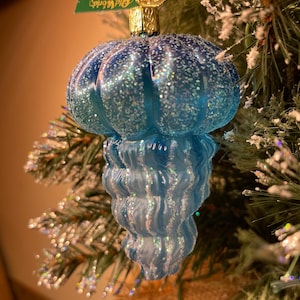 Blue Jellyfish Ornament Old World Christmas