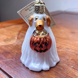 Halloween Ghost Puppy Ornament Old World Christmas