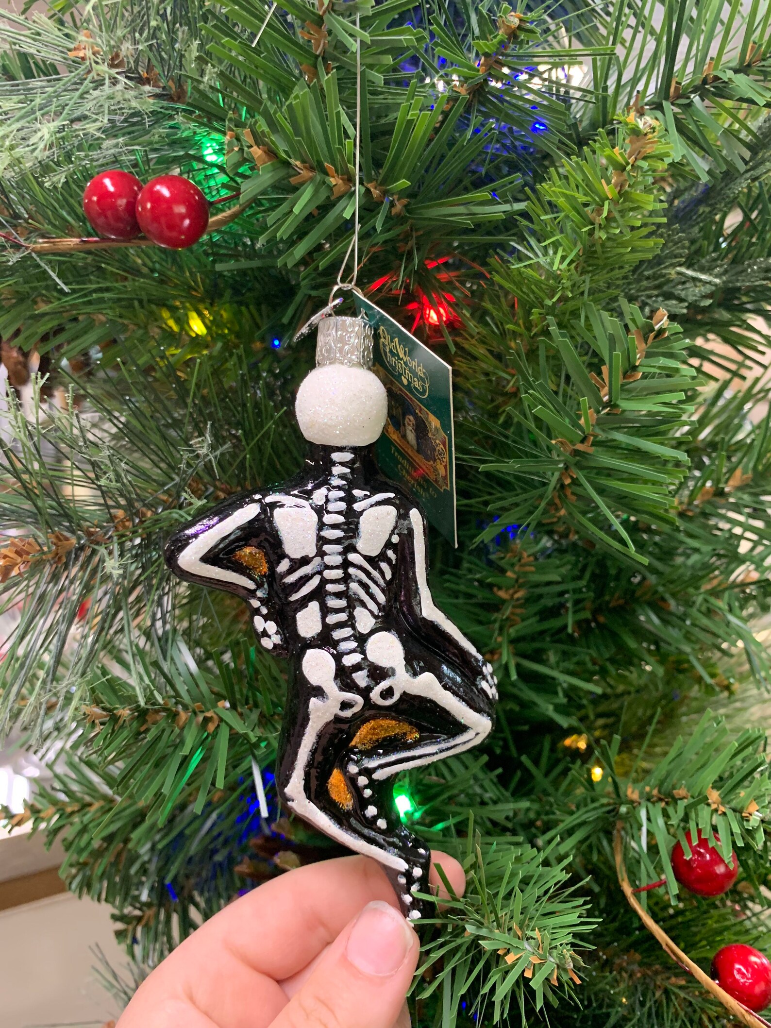 Old World Halloween Skeleton Christmas Ornament Etsy