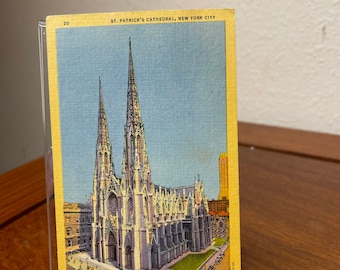 Colorized St. Patrick’s Cathedral New York White Border Post Card
