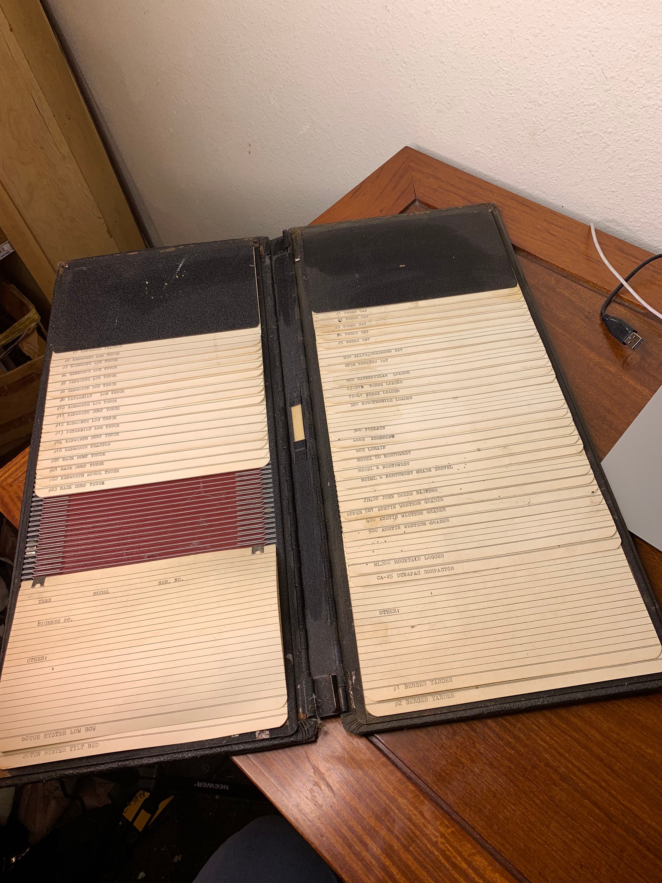 Index Card Logging Ledger Acme Visible Records Inc Etsy