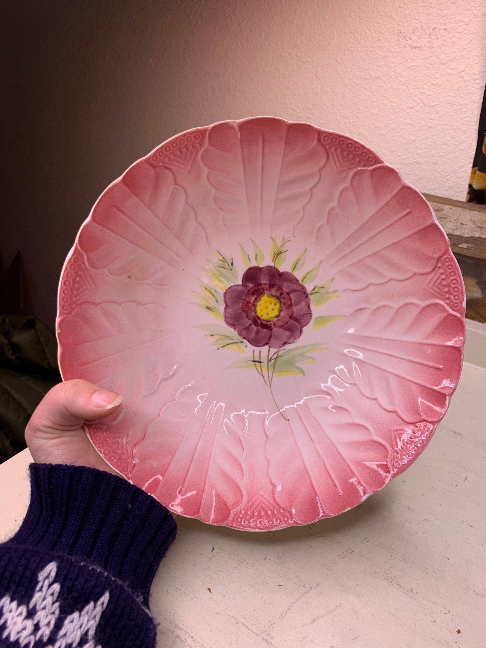 Yamasho Iron Stone China Floral Bowl Etsy