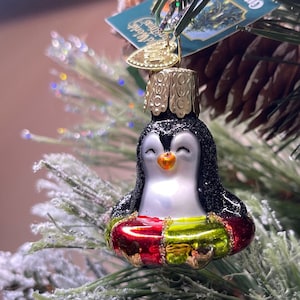 Mini Penguin Old World Christmas Glass Ornament