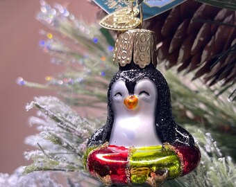 Mini Penguin Old World Christmas Glass Ornament