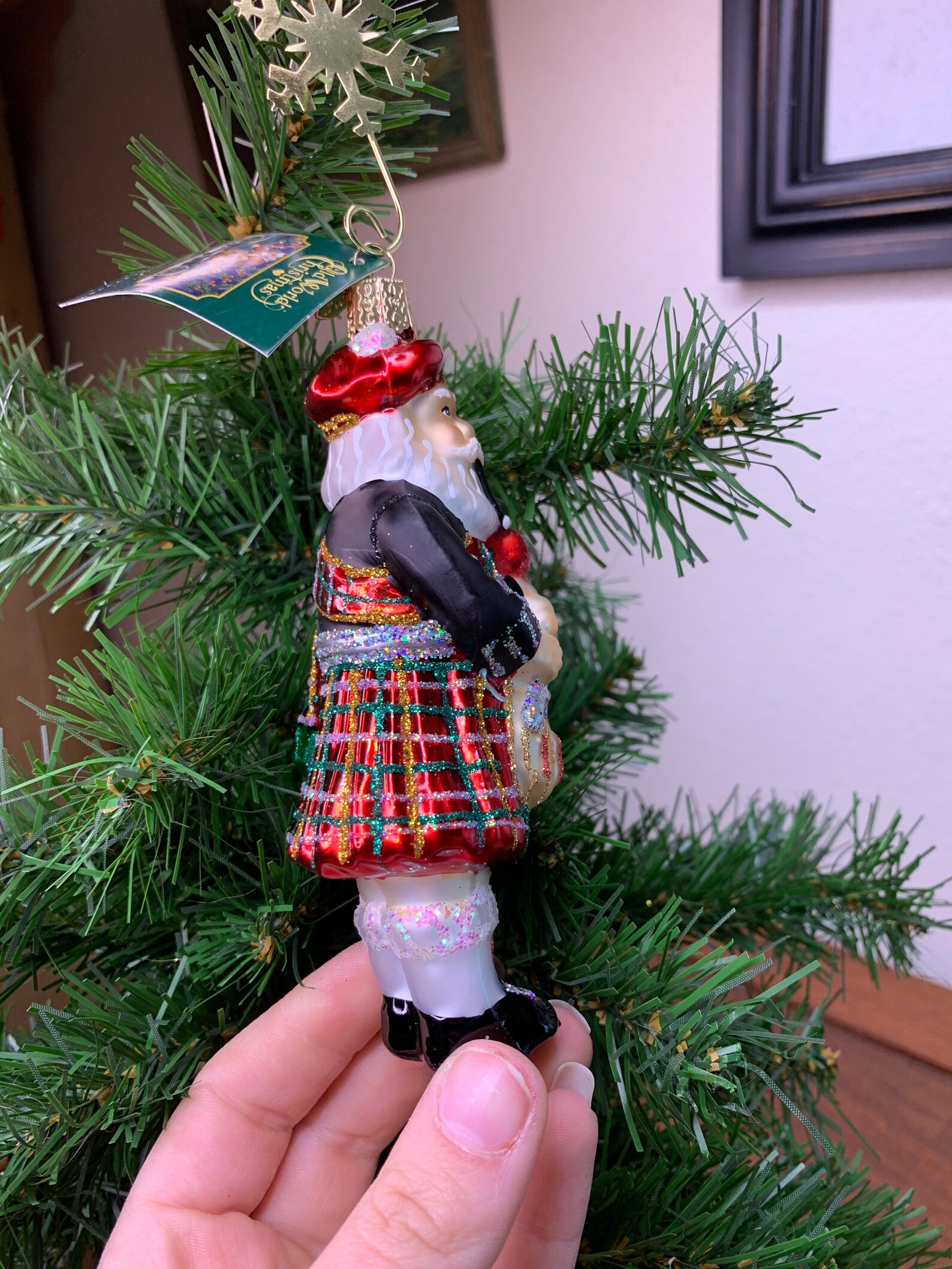 Old World Christmas Scottish Highlands Santa Ornament Etsy