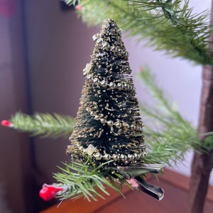 Bethany Lowe Vintage Style Clip on Bottle Brush Tree Ornament