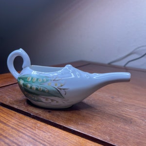 Lillies of the Valley French Invalid Feeder, Baby Feeder Pap Boat