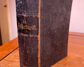 1910 Die Bibel German Translation of the Dr Martin Luther Version of the Old and New Testament Leather Bible