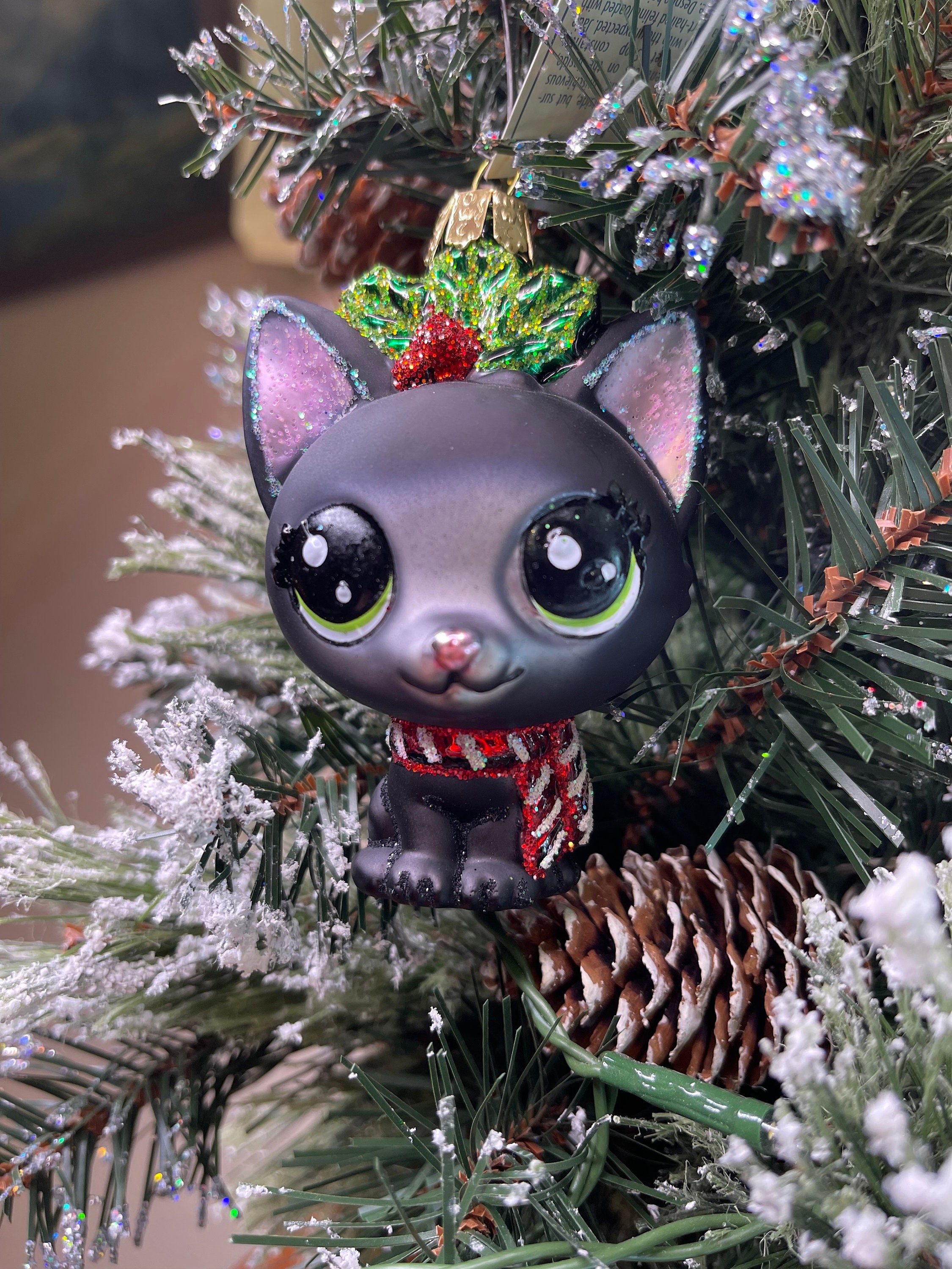 Old World Christmas Littlest Pet Shop Glasornament – Handgeblasen & Handbemalt