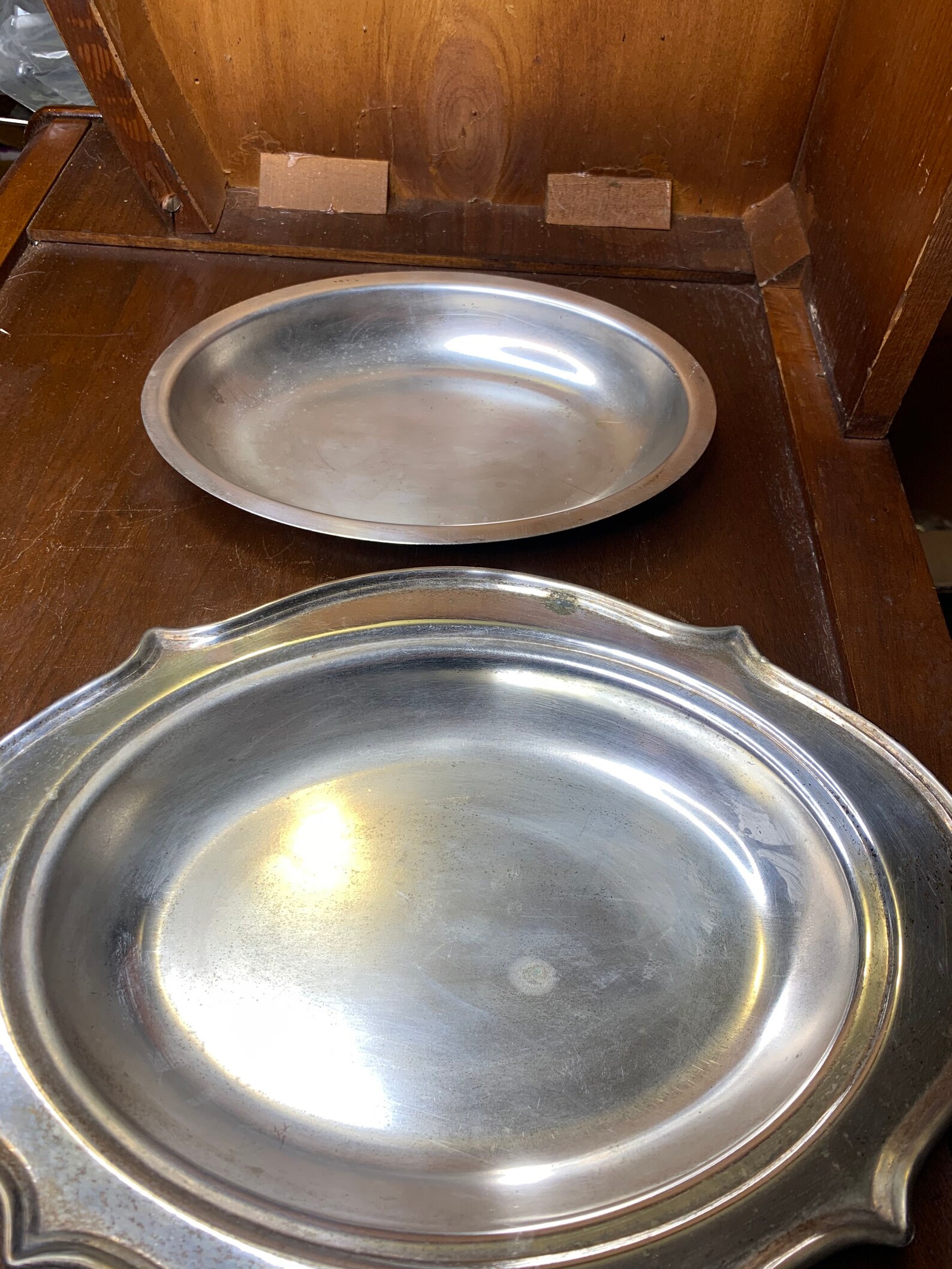 Antique Silver Warming Dish Etsy