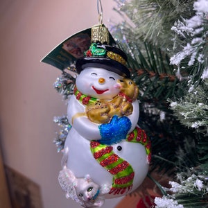 Animal Snowman Old World Christmas Ornament!