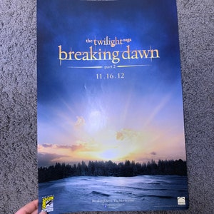 SDCC Twilight Breaking Dawn Pt. 2 original advertising poster