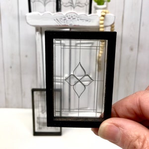 Miniature Dollhouse Leaded Glass Window decor