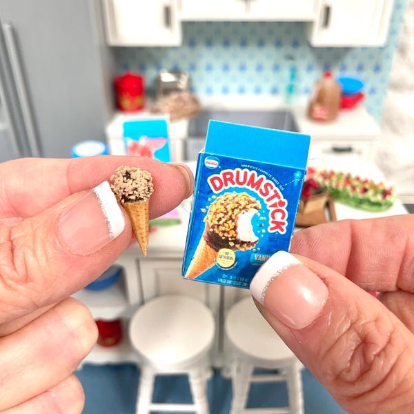 Miniature dollhouse nutty buddy ice cream cones