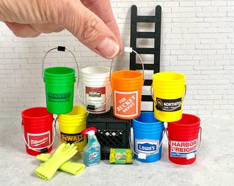 Miniature dollhouse  5 gallon bucket for 1:12 scale dollhouses