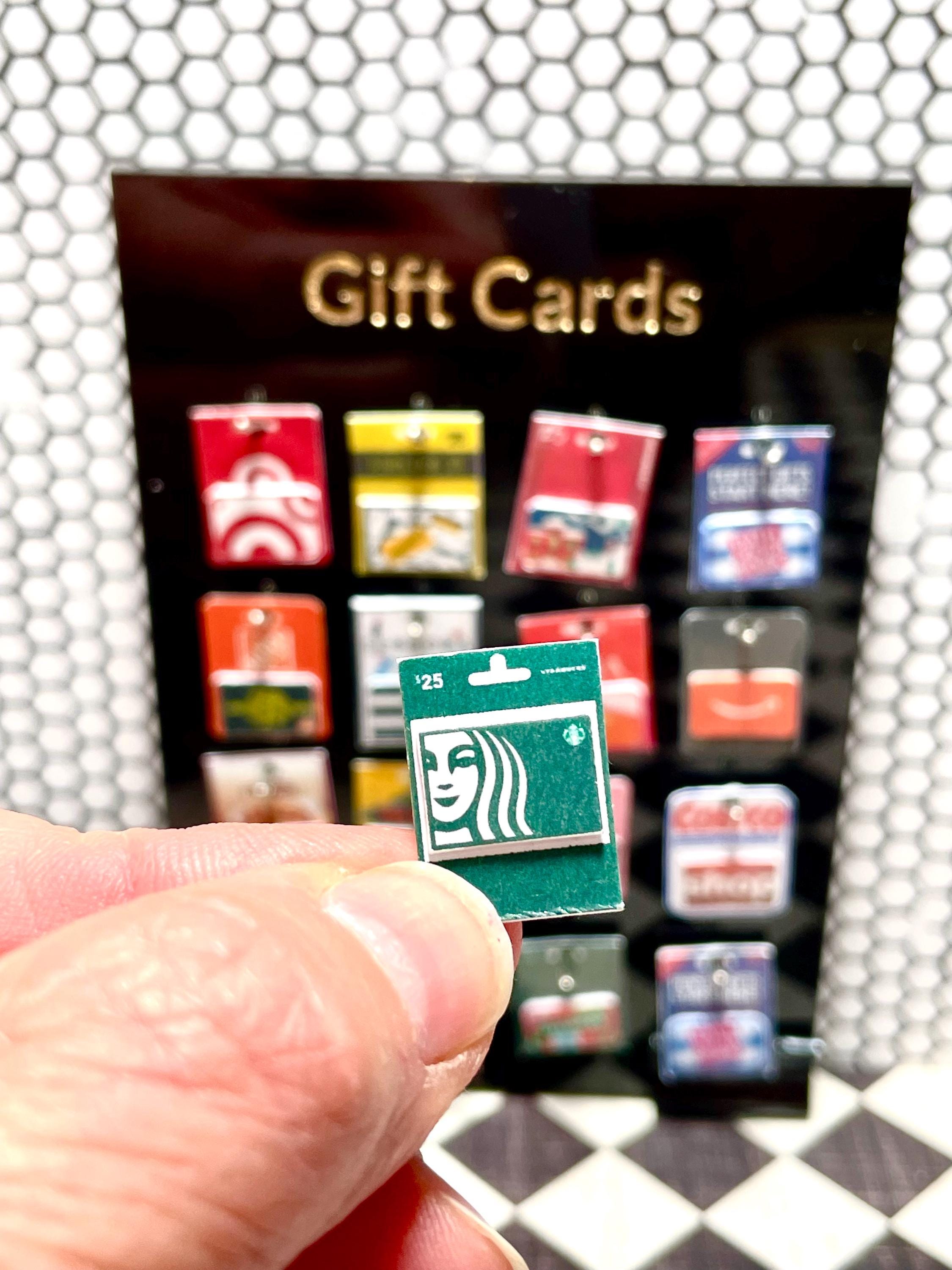 Miniature dollhouse gift card replicas